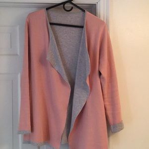 Cardigan reversible  sweater size large.